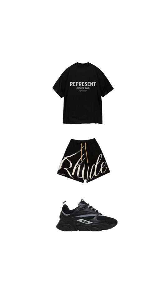 Dior b22 & “Represent” & rhude פיט שחור
